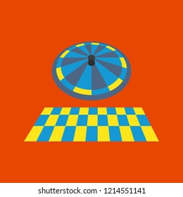 Flat icon on stylish background board card chip