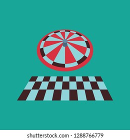 Flat icon on stylish background board card chip