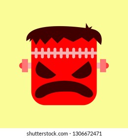 flat icon on stylish background halloween monster