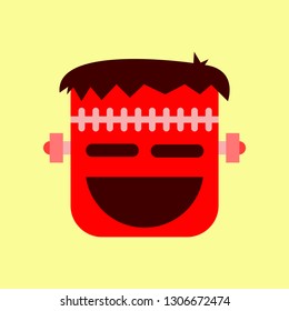 flat icon on stylish background halloween monster