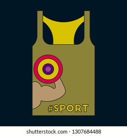 flat icon on stylish background Sports shirt
