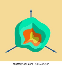 flat icon on stylish background graph