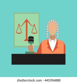 flat icon on stylish background jurisdiction judge