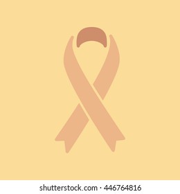 flat icon on stylish background gay HIV ribbon