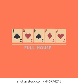 flat icon on stylish background full house