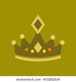 flat icon on stylish background crown royal