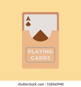 flat icon on stylish background playing cards