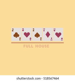 flat icon on stylish background full house