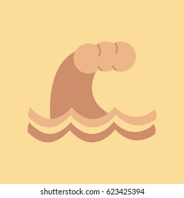 flat icon on stylish background nature tsunami