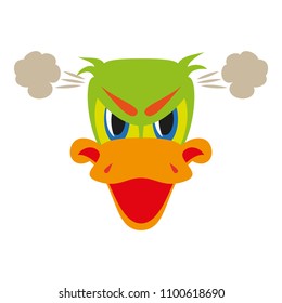 flat icon on theme animal evil duck