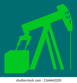 flat icon on theme Arabic business oil derrick