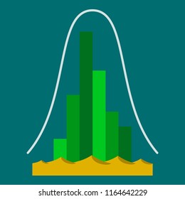 flat icon on theme Arabic business economic schedule