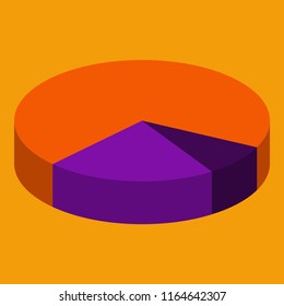 flat icon on theme Arabic business pie chart