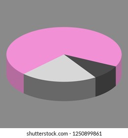 flat icon on theme Arabic business pie chart