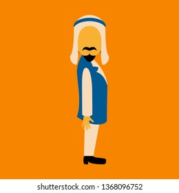 flat icon on theme Arabic business arabic businessman