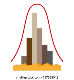 flat icon on theme Arabic business economic schedule