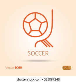 Flat icon on the theme of European football. Soccer.