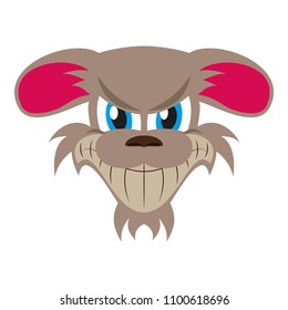 flat icon on theme evil animal angry dog