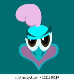 flat icon on theme evil animal hen
