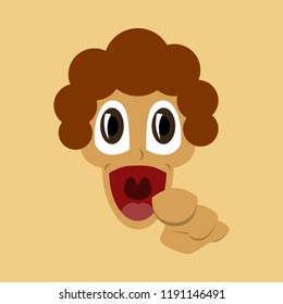 flat icon on theme humor loudly laughing