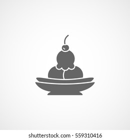 Flat Icon On White Background