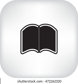 Icono plano. Libro abierto.