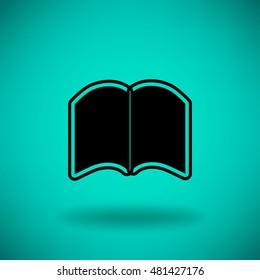 Icono plano. Libro abierto.