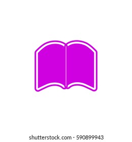 Flaches Symbol. Offenes Buch.