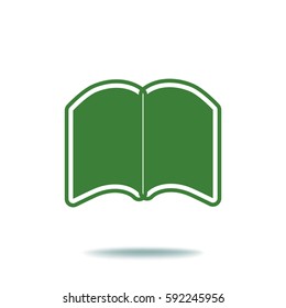 Icono plano. Libro abierto.
