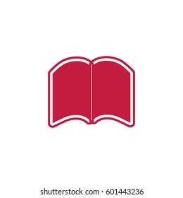 Flat icon. Open book.