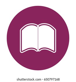 Flat icon. Open book.