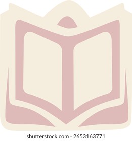 Flat icon of an open Quran book, symbolizing Islamic teachings, education, and spirituality in religious or holy month themes.