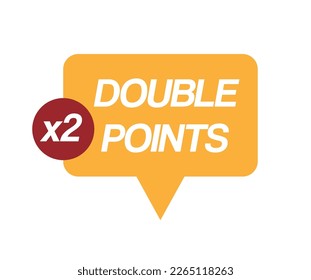 Flat icon with orange double points for promotion design. Vector illustration design in white background
