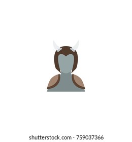 Flat Icon Orc Element. Vector Illustration Of Flat Icon Avatar Isolated On Clean Background. Can Be Used As Orc, Ogre And Avatar Symbols.