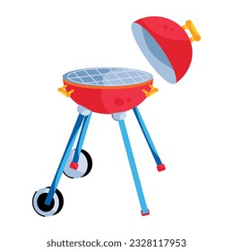 Icono plano de la cocina al aire libre 