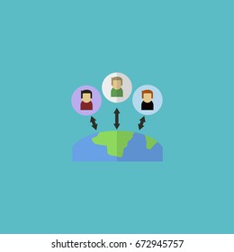 Flat Icon Outsource Element. Vector Illustration Of Flat Icon Administration  Isolated On Clean Background. Can Be Used As Administration, Manager And Outsource Symbols.