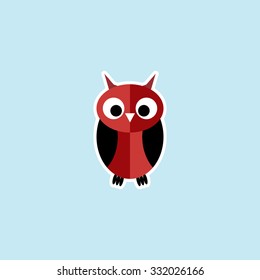 Flat Icon Of Owlet. Eps.-10.