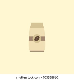 Flat Icon Package Element. Vector Illustration Of Flat Icon Seed Pack Isolated On Clean Background. Can Be Used As Coffee, Package And Seed Symbols.