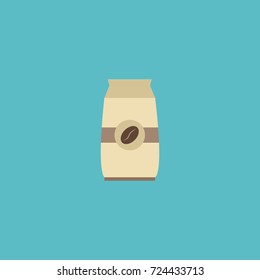 Flat Icon Package Element. Vector Illustration Of Flat Icon Seed Pack Isolated On Clean Background. Can Be Used As Coffee, Package And Seed Symbols.