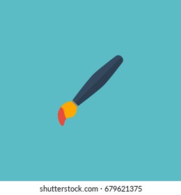 Flat Icon Paintbrush Element. Vector Illustration Of Flat Icon Brush Isolated On Clean Background. Can Be Used As Brush, Paint And Draw Symbols.