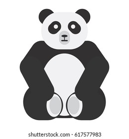 flat icon panda