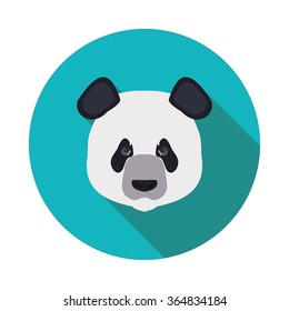 flat icon Panda in vector format eps10