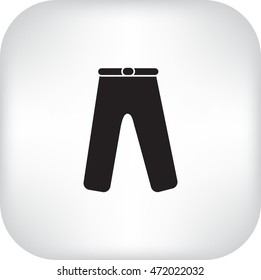 Flat icon. Pants.