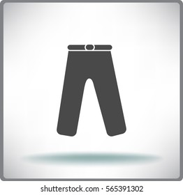 Flat icon. Pants.