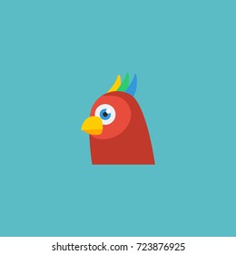 Flat Icon Parrot Element. Vector Illustration Of Flat Icon Macaw Isolated On Clean Background. Can Be Used As Parrot, Macaw And Bird Symbols.