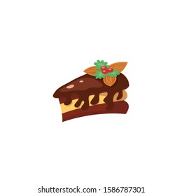 Flat icon pastry vector illustration
