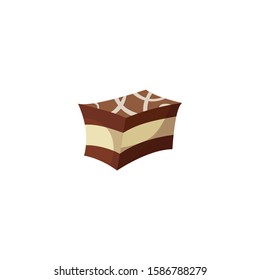 Flat icon pastry vector illustration
