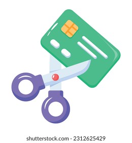 Flat icon of payment deduction 