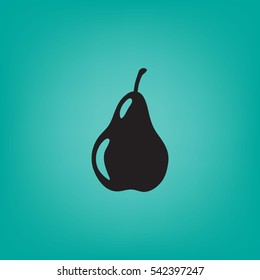 Flat icon. Pear.