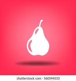 Flat icon. Pear.